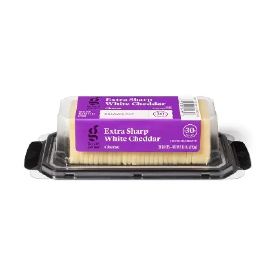Extra Sharp White Cheddar Cracker Cut Cheese - 10oz/30 slices - Good & Gather&trade; image {3}
