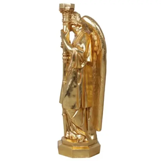 Design Toscano Padova Golden Guardian Angel Sculpture: Left, gold image {5}