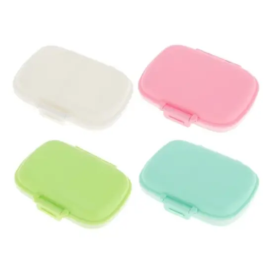 Unique Bargains 8 Grids Double Layer Pill Box 4 Pcs image {7}