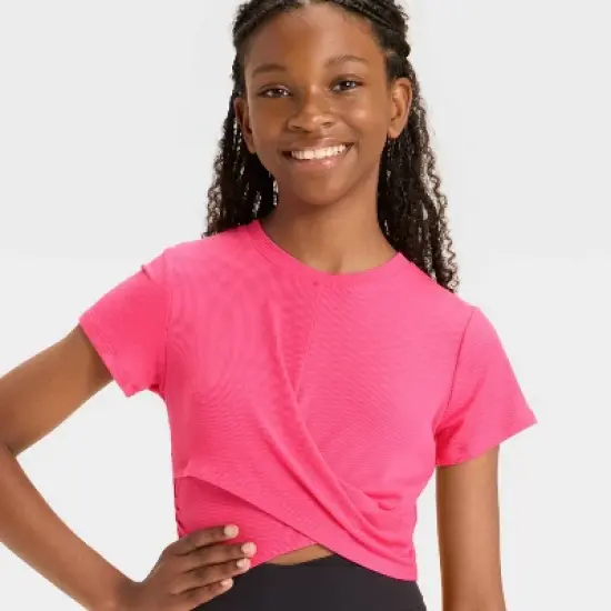 Girls' Ribbed T-Shirt - All In Motion&trade; image {2}