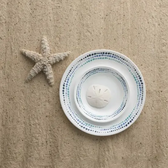 Corelle 4pk Ocean Blue Lunch Plates image {2}