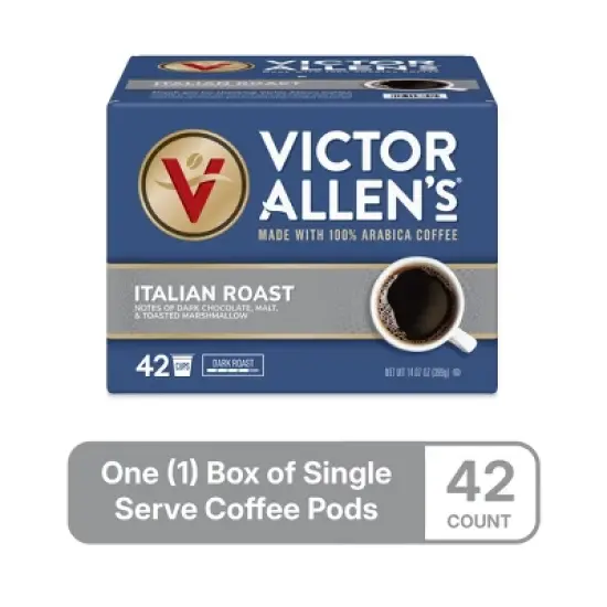 Victor Allen's Coffee Italian Roast, Dark Roast, 42 Count, Single Serve Coffee Pods for Keurig K-Cup Brewers image {2}