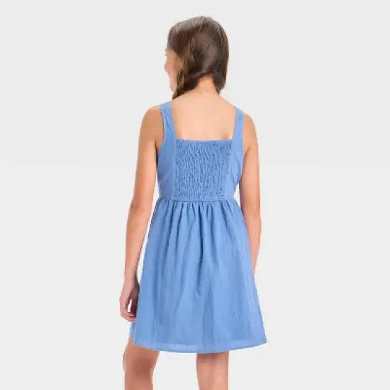 Girls' Square Neck Basque Waist Dress- art class&trade; image {1}