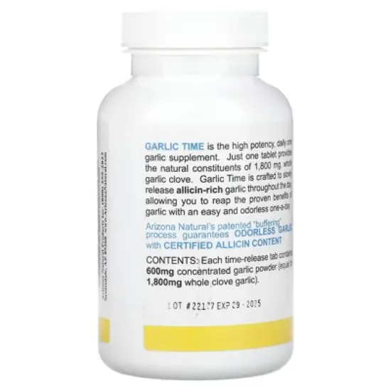 Arizona Natural Garlic Time, 600 mg , 180 Tablets image {2}