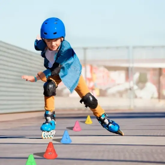 Unique Bargains PE Football Roller Skating Sports Agility Cones with Expression Holes 50 Pcs image {3}