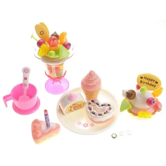 Link Ready! Set! Go! Play Food Set With Cupcake, Cakes, Ice Cream & Sundae, Birthday Party Playset image {1}