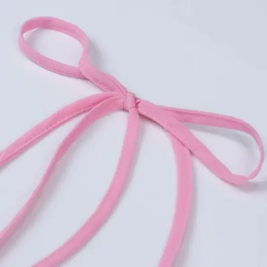 Women's Tiered Ruffle Cropped Halter Top - Begonia Pink image {4}