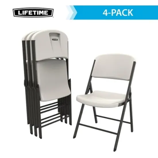 Lifetime Commercial Grade Folding Chair, 4-Pack, Assorted Colors image {4}