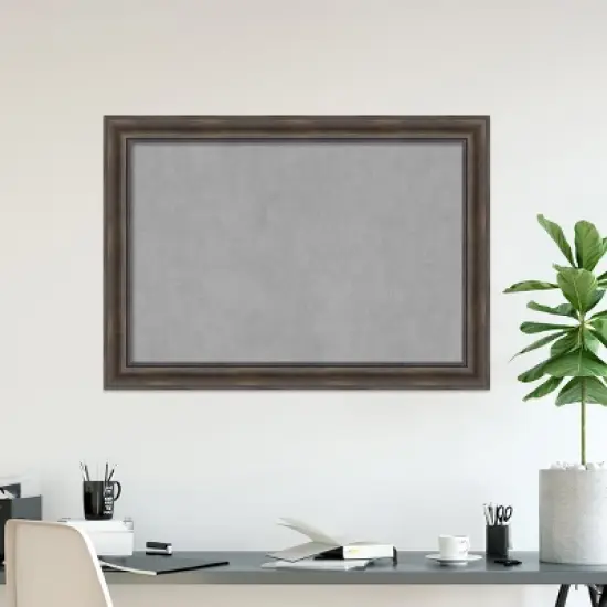 Amanti Art Rustic Pine Brown Framed Magnetic Board 41 x 29 in. image {4}