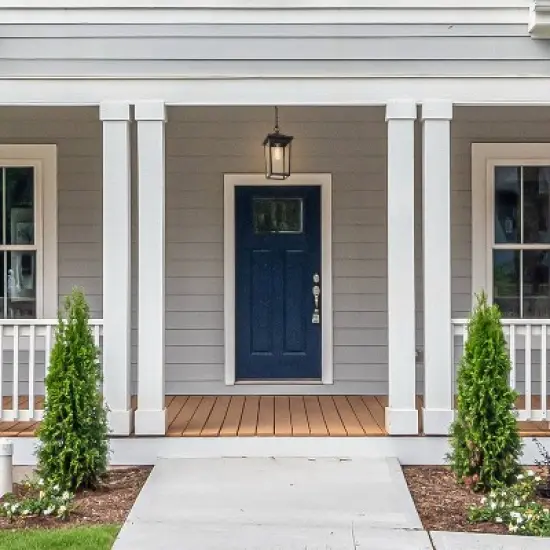 13" Metal/Glass Square Cage Modern Outdoor Pendant Light Black - LNC image {2}