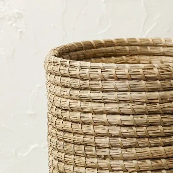 Seasgrass and Bamboo Woven Pedestal Vase - Opalhouse&trade; designed with Jungalow&trade; image {2}