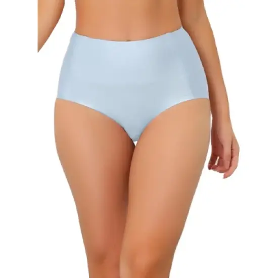 Allegra K Women's Tummy Control Unlined High-Waisted Breathable Hipster Underwear image {8}
