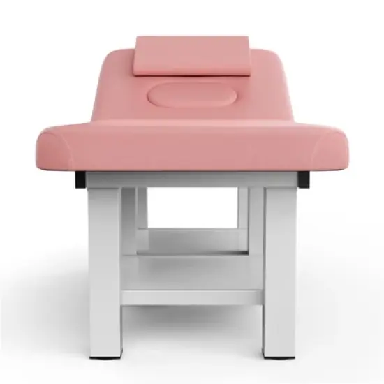 Dolonm 31.5" Wide Spa Massage Bed - 800lbs Heavy Duty, Chest Opening Design, Luxe PU Leather - Salon & Home Use - Pink image {7}