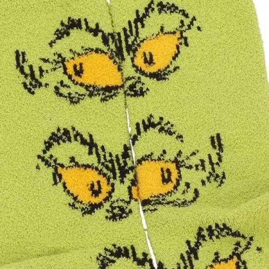 The Grinch You Are As Cuddly Womens Chenille Crew Sock image {5}