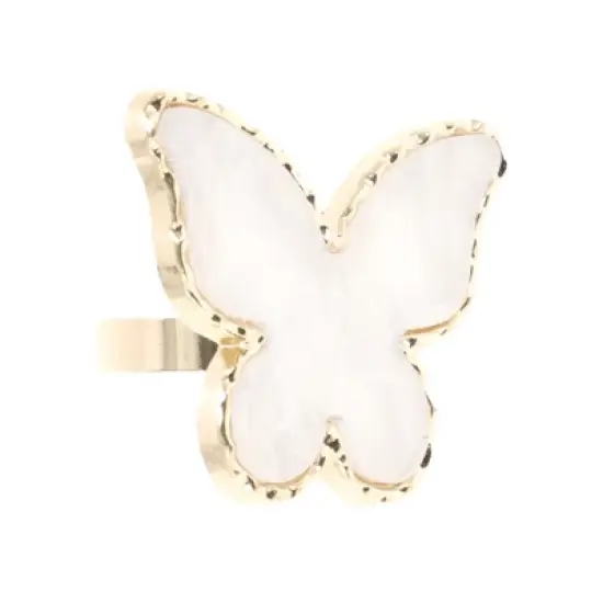 Unique Bargains Portable Butterfly Ring Nail Art Palette 1 Pc image {7}