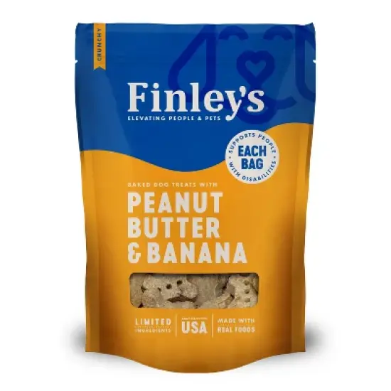Finley's All Natural Peanut Butter & Banana Flavor Dog Treat Crunchy Biscuits image {7}