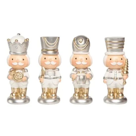 Transpac Christmas Resin Kid Nutcracker Figurine Set of 4 Christmas Home Decorations image {1}