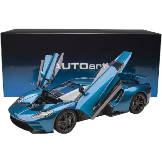 2017 Ford GT Liquid Blue Metallic 1/12 Model Car by Autoart image {5}