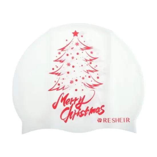 Unique Bargains Silicone Waterproof Floral Pattern Swim Cap 1 Pc image {8}