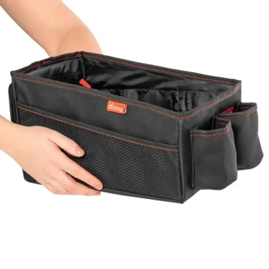 Diono Travel Pal Back Seat Car Organizer, 9 Compartments, Insulated Drinks Holder, Black image {8}