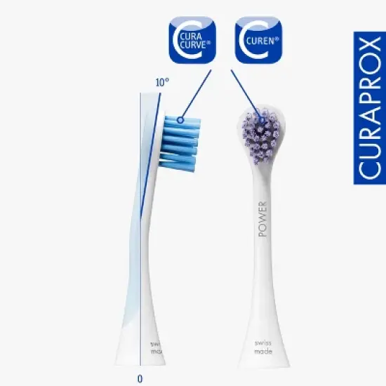 Curaprox Hydrosonic Power Duo Brush Heads, 2-Pack for Deep, Targeted Cleaning image {4}