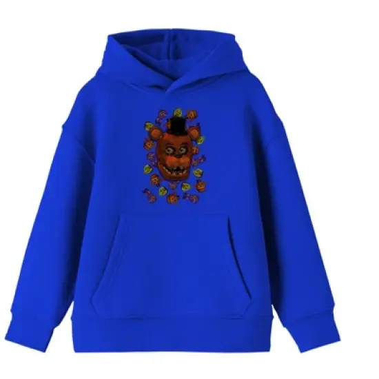 Five Nights at Freddy's Big Freddy Face Boy's Royal Blue Sweatshirt image {1}