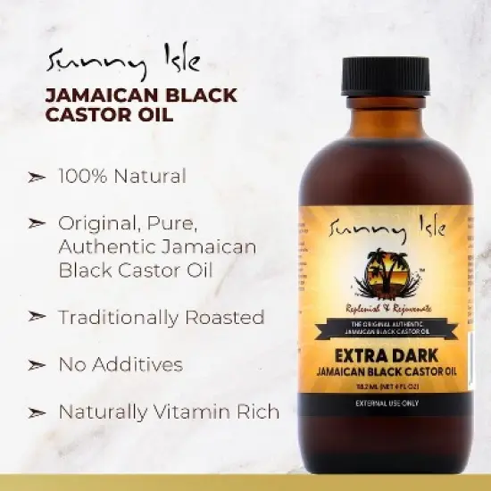 Sunny Isle Jamaican Black Castor Oil Extra Dark ((8 oz XL LARGE) Boost & Stimulates Hair Growth | Thicker Hair | Moisturizes Scalp Jamaica image {2}