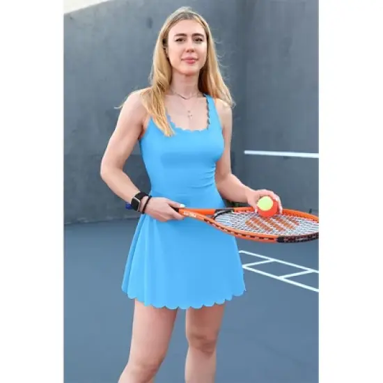 Attraco Women's Tennis Dress with Shorts Workout Golf Skirts with Pockets Athletic Dresses Sport Dresses image {14}