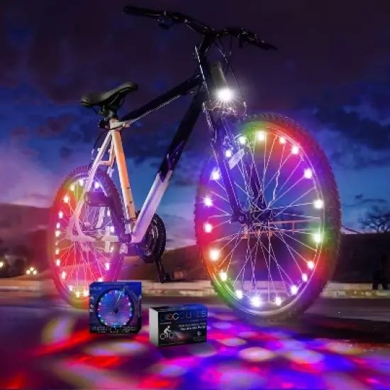 Activ Life 2-Tire Pack LED Bike Wheel Lights with Batteries Included! Get 100% Brighter and Visible from All Angles for Ultimate Safety and Style image {1}