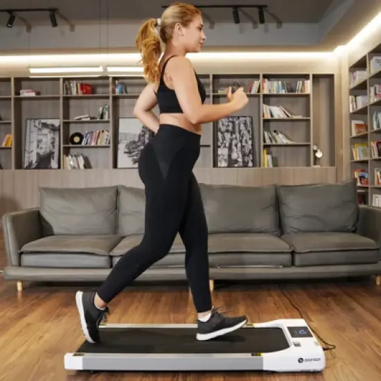 DeerRun Q1 Classic Pro Under Desk Walking Pad 300Lbs Capacity 15.4*39.4 inches Running Area image {1}