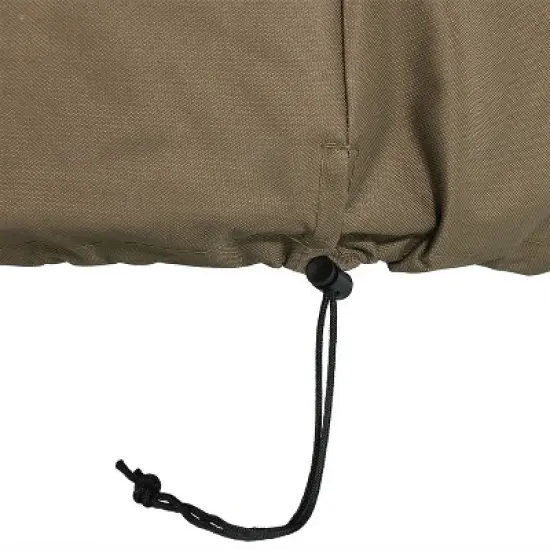 Sunnydaze Outdoor Weather-Resistant Secure Fit Water Fountain Feature Protective Cover - 38" x 70" - Khaki image {2}
