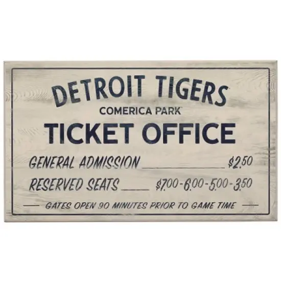 MLB Detroit Tigers Baseball Sign Panel image {4}
