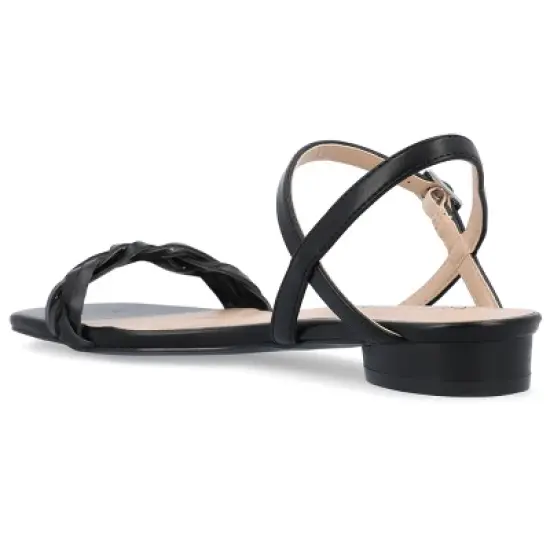 Journee Collection Womens Verity Ankle Strap Low Block Heel Sandals image {6}