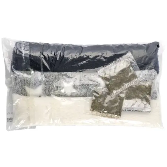 Furhaven Plush Catnip Kicker Cat Toy, Refillable - Space Print, 3 Pack image {2}