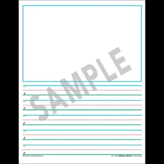 Teacher Created Resources Smart Start Story Paper, Grade 1 to 2, 5/8 Inch Rule, 8-1/2 x 11 Inches, 360 Sheets image {2}