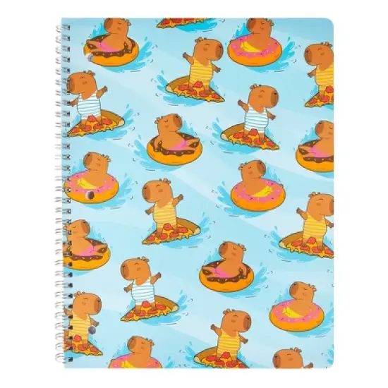 Lena + Liam Subject Notebook Swimming Capybaras, School Supplies image {3}