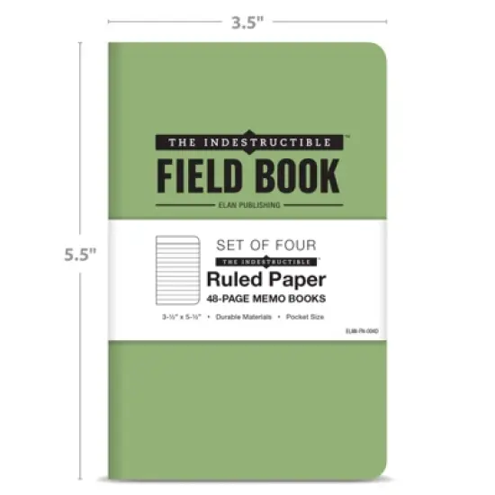 Elan Publishing Company Indestructible Mini Field Book Set - GREEN/LINED image {5}