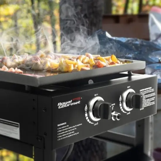 Royal Gourmet 2-Burner Flat Top Griddle 30000 BTU Gas Grill GB2000NTG Black image {10}