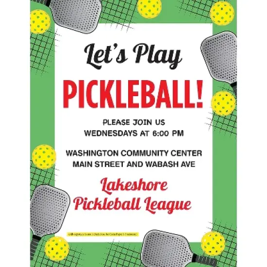 Great Papers Pickleball Everyday Letterhead Multicolor 50 Sheets/Pack (2025017) image {2}