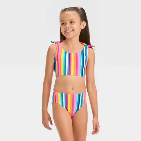  Girls' Festive Striped Bikini Set - Cat & Jack&trade; image {3}