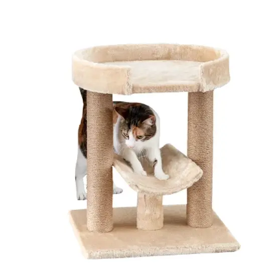 Two by Two Providence - Beige Cat Scratching Post Cat Furniture - 21.1 in. Tall image {2}