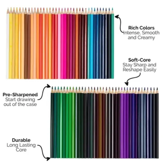 Brilliant Bee Premium Colored Pencils Set in Metal Storage Case (72 Pack) image {1}