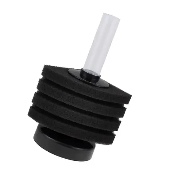 Unique Bargains Fish Tank Cleaning  Sponge Corner Filter Black w Pipe 1M Long image {2}