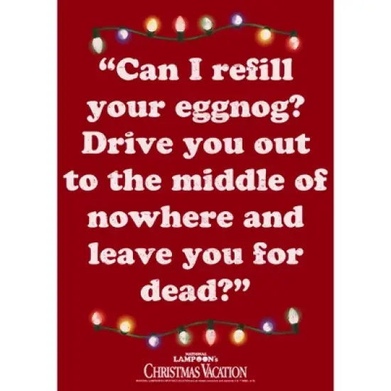 Men's National Lampoon's Christmas Vacation Leave You for Dead Quote T-Shirt image {1}