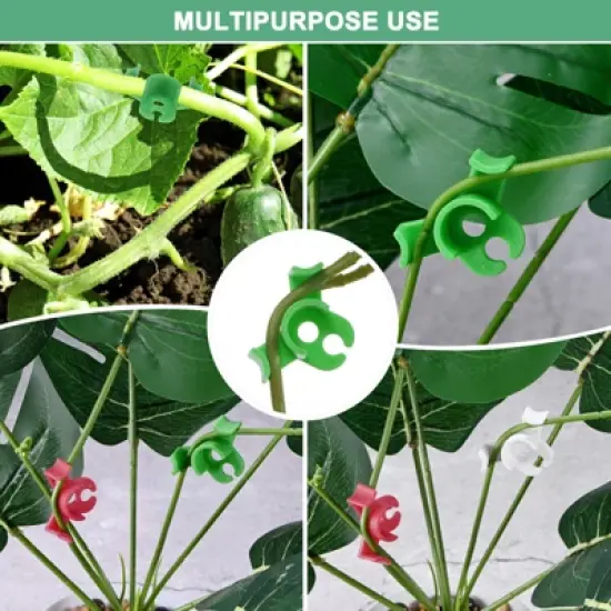 Unique Bargains Plastic Durable Adjustable Lightweight Plant Clips image {5}
