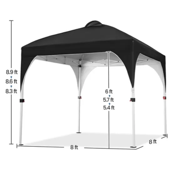 Yaheetech 8x8 FT Pop Up Canopy Tent with Roller Bag image {2}