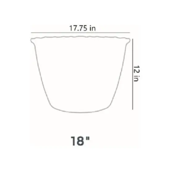 The HC Companies 18 Inch Woven Garden Hose Holder, Decorative Plastic Hose Pot for Outdoor Storage, Up to 100-Foot Capacity, Chocolate image {1}