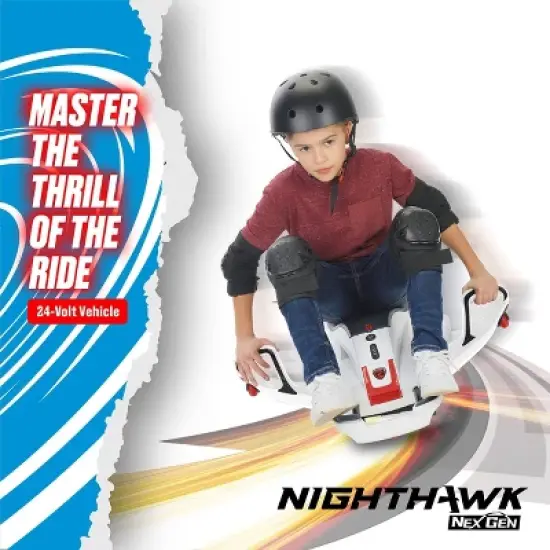 Rollplay Nighthawk NexGen 24V Lithium Battery Ride-On Car - White image {1}
