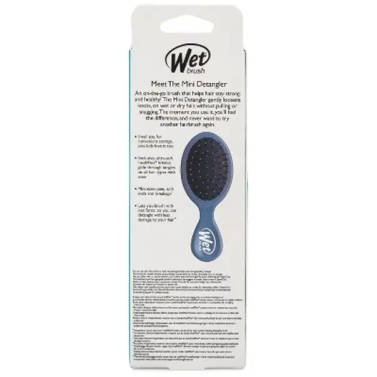 Wet Brush Original Detangling Hair Brush Mini - Elemental Blue image {4}