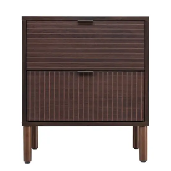 Merk 2 Drawer Nightstand - Sango image {2}